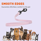 Dogline Biothane Waterproof Dog Leash Strong Coated Nylon Webbing with Black Hardware Odor-Proof Easy to Clean High Performance for Small or Large Dogs Made in USA 2 ft Lead, Pastel Purple