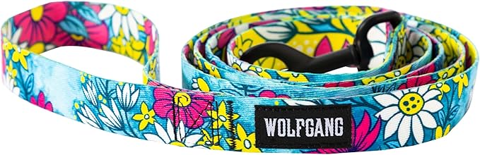 Wolfgang Heavy Duty Dog Leash, Pull-Tested for Walking & Training, LazyDaisy Print, Small