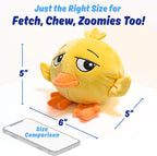 Ducky 3 in 1 Plush Duck Dog Chew Toy with Squeaky Ball Inside for Aggressive Chewers, Super Interactive, No Stuffing, Strong Tough Heavy Durable, Birthday Gift Box for Small & Large Breeds