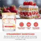 Pet House Natural Plant-Based Air Freshening Pet Candle Clean Burning, Long Lasting Candles, Strawberry Shortcake, 9 OZ Pack of 2
