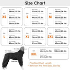 Lelepet Waterproof Dog Raincoat, Hooded Dog Rain Jacket, Full Body Coverage | Adjustable Full-Body Dog Rain Coat, Built-in Collar and D-ring, Snowproof & Windproof Rain Jacket, Reflective Stripe