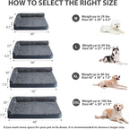 BFPETHOME Orthopedic Washable Dog Beds for Large Dogs, Sleeping Dog Couch | 36x27 Inch Deluxe Plush Rose Velvet Washable Cover, Egg Crate Foam Support, Waterproof Lining, Non-Slip Bottom, Senior Dogs