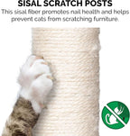 Furhaven 49.5" Tall Cat Tree for Indoor Cats, Ft. Sisal Scratching Posts, Plush Ball Toy, & Busy Box Toy - Tiger Tough Play Stairs Interactive Playground Tower - Cream, One Size