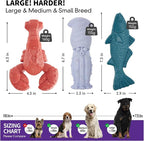 Kimee Dog Toys for Aggressive Chewers, 3 Pack Indestructible Dog Chew Toys, Super Chewer Toys with Tough Nylon Bacon Flavor for All Breed Sizes, Teeth Cleaning & Training, Boredom Relief