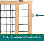 MYPET Wire Mesh Dog Gate: 29.5"-50" Wide, Pressure Mounted with No Tools; Expandable, Durable Pet Gates for Doors and Hallways, 31" Tall, Made with Sustainable Hardwood