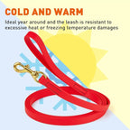 Viper Biothane K9 Working Dog Leash Waterproof Lead for Tracking Training Schutzhund Odor-Proof Long Line with Solid Brass Snap for Puppy Medium and Large Dogs, 20ft Cherry Red