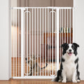 keny 51" Extra Tall Pet Gate, 29.7"-46" Wide Adjustable Cat Gate | for Doorway, Hallway, Stairs, Auto-Close & Pressure Mounted, No Drilling, White