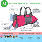Cinf Cat Nail Clipping Cleaning Grooming Restraint Bag No Scratching Biting for Bathing Nail Trimming Injecting Examining(Rose Red,M)