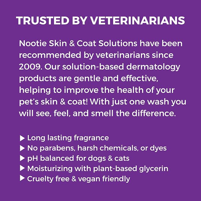 Nootie - Pet Shampoo for Sensitive Skin - Revitalizes Dry Skin & Coat - Natural Ingredients - Gentle Dog Shampoo - Cleans & Conditions