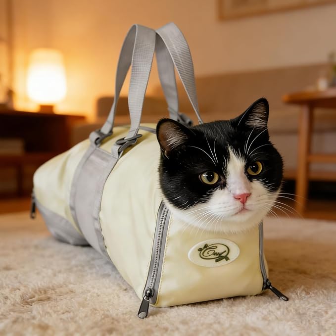 Cinf Cat Restraint Grooming Bag, Anti-Scratch Tool for Nail Trimming | Safe grooming restraint bag controls cat movement for bathing, nail trimming, injections and veterinary examinations