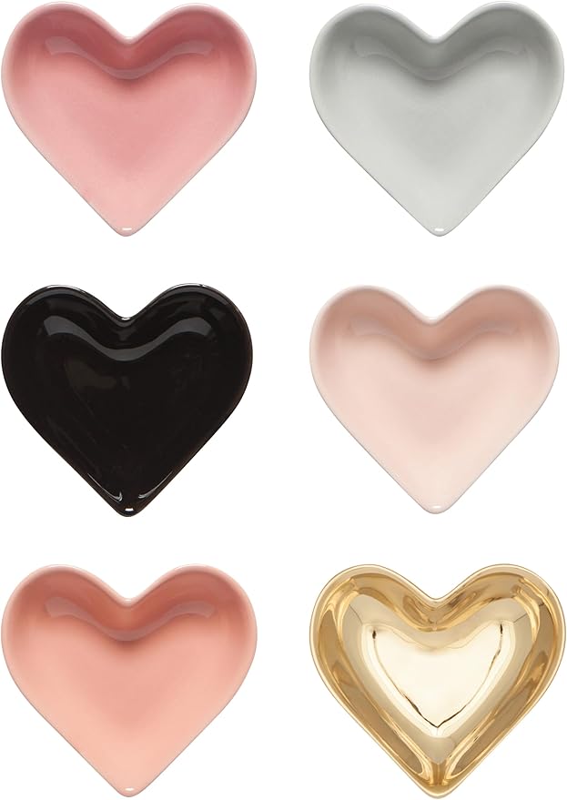 Jubilee Stoneware Pinch Bowls, Heart
