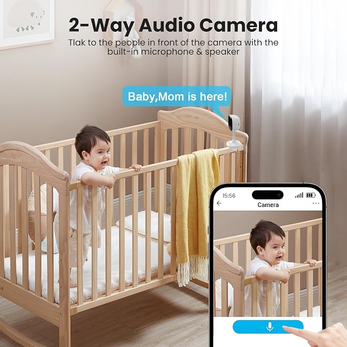 Home Security Camera, Alexa Camera for Baby/Kids/Elderly/Dog/Cat Monitoring | AI Motion Detection & Alarm, 2-Way Audio, Night Vision, 2.4G WiFi App Control, Cloud & SD Card Storage, 4 Pack