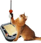 Cat Scratch Toy NCAA Michigan State Spartans Reversible Basketball Court Felt/Cardboard Cat Scratcher Toy. Interactive Cat Ball Bell. 6-in-1 CAT Toy: Cat Wand Poll with Catnip-Filled Plush Basketball