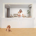 Momcozy Extra Wide Retractable Baby Gate for Large Opening | 41-Inch Tall, Extends to 118-Inch Wide, for Large Openings, Doorways, Hallways, for Dogs and Cats, Indoor/Outdoor Baby Gate