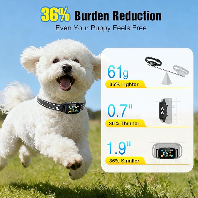 2 Pack Bark Collar, Smart Dog Bark Collar for Large Medium Small Dogs, Rechargeable Ultra-Light Training Collar with Beep Vibration, Anti Barking Device with 5-Level Sensitivity (Blackpink)