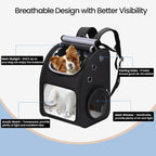 Expandable Cat Backpack Carrier for Small Cats & Pets Up to 18 lbs | Large Space Cat Backpack with Ventilated Breathable, Airline Approved Portable Travel Pet Backpack for Hiking/Camping/ Vet