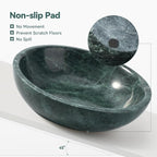 Natural Marble Cat Bowl, Weighted 1.5lb Cat Food Bowl for Cat and Small Dog, Small Animal Pet Food Dish Non-Slip, Shallow Dish for Whisker Fatigue Relief, Premium Green Stone for Home Decor