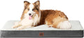 EHEYCIGA Orthopedic Dog Bed Large with Removable Washable Cover,Beige,35x23 | Egg Crate Foam Support,Durable Oxford fabric,Non-Slip Bottom,Machine Washable,Soft Waterproof Plush Pet Bed Mat For Crate