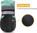 Dimicoo Water-Resistant Dog Boots for Medium Large Dogs,Non-Slip Dog Shoes for Winter Snow,Lightweight Paw Protector for Cold Pavement,Soft Dog Booties for Outdoor Walking Indoor Hardfloors