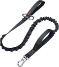 EXCELLENT ELITE SPANKER Tactical Military Bungee Nylon Dog Leash Adjustable | Adjustable No Pull Leads Rope Quick Release with 2 Control Handle heavy duty durable for training huntingfor medium large dog