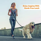 Guiding Star 8ft Leather Dog Leash - Soft Multi-function 6 in 1 Training Walking Leash, Hands Free, Dual, Crossbody for Small, Medium and Large Dogs, Service Dogs, Black