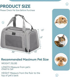 PETSFIT Dog Carrier Cat Carriers, Large, Grey