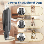 Pet Nail Clipper with Light, Type-c Dog Claw Trimmer & Grinder | Rechargeable Cordless Dog&Cat Cutter, Safety Lock & Catcher, Stainless Blades Grooming for Small Medium Large Pets, Black