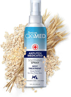 TropiClean OxyMed Hot Spot Treatment for Dogs, Medicated Dog Itching Skin Relief Spray, Anti-Itch Spray Quickly Soothes Skin Irriration, Alleviate Scratching, Chewing & Licking, Safe for Cats, 8oz
