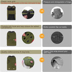 BEAUTYZOO Dog Winter Coat for Large Dogs Waterproof, Warm Reflective Great Dane Oxford Canvas Jacket, Fleece Dog Cold Weather Coats Windproof for Female Male Dogs, Green L