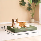 EHEYCIGA Orthopedic Dog Bed Extra Large with Removable Washable Cover,44x32 | Egg Crate Foam Support,Durable Oxford fabric,Non-Slip Bottom,Machine Washable,Soft Waterproof Plush Pet Bed Mat For Crate