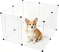 BRIAN & DANY Dog Playpen Portable for Small Animals, Dog Play Pen Indoor, Transparent Pet Playpen for Puppies, Cats, 40" L x 40" W x 28" H | Dog Play Pen Indoor, Transparent Pet Playpen for Puppies, Cats, 40" L x 40" W x 28" H