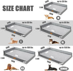 Patas Lague Orthopedic Large Dog Bed Pet Sofa Beds 36''X24'' Grey | L Bolster Egg-Crate Foam Dog Couch For Large Sized Dogs, Waterproof Removable Washable Cover, Pet Mat with Nonskid Bottom