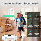 YOTON Indoor Security Camera for Baby Monitor, Home & Pets, 2.4GHz WiFi with Motion Detection, Night Vision, 2-Way Audio, Works with Alexa & Google Home, Local Storage or Optional Cloud, WS01