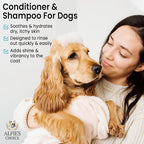 Dog Shampoo and Conditioner Set with Biotin, Rosemary & Lavender (16 fl oz) | Detangles, Deodorizes & Moisturizes for All Breeds & Puppies | Suitable for Itchy, Dry & Sensitive Skin | ALFIE'S CHOICE