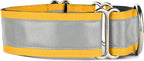 If It Barks - 1.5" Reflective Martingale Collar for Dogs - Adjustable - Made in USA - Strong, Durable, and Comfy - Ideal for Training - Suitable for Most Breeds - Large, Yellow Gold