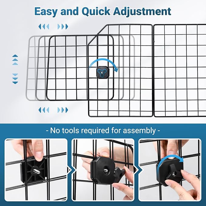 rabbitgoo Dog Car Barrier for SUV, Heavy-Duty Steel Wire Pet Gate, Foldable | Adjustable Universal-Fit Divider, Triple Folding for Cargo Area Vehicles Trucks Safety Travel