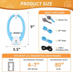 Interactive Cat Mice Toys for Indoor Cats, Automatic Flying Feather Wand for Bored Kittens Adult Cats Self Play, Rechargeable Doorway Hanging Toy for Pets Chase Hunt Enrichment Exercise (Blue)