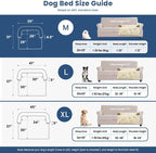 Calming Dog Couch Bed for Medium Dogs/Cats, 35 x 31 inch Waterproof Removable Dog Mat Couch Cover for Furniture Protector, Non-Slip Fluffy blunique Pet Bed for Couch, Sofa - Tie-Dye Khaki