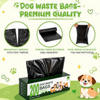 Sherr 25 Boxed Rolls 5000 Counts Dog Poop Bags Bulk Leak Proof Dog Doggy Poop Pet Waste Station Refill Roll Bags for Puppy Pets Outdoor Walking and Travel