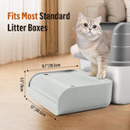 Cat Step for Litter Box, Litter Box Ramp with Filter Function, Light Grey | Cat Litter Box Step for Kitten & Elderly Cats, Washable Double Layer Litter Catcher, Non-Slip Litter Catcher, Easy to Clean