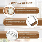 3 Pack 40 fl oz/1200 ml Clear Glass Storage Canister with Airtight Wooden Screw On Lid, Large Tall Decorative Glass Container Jar Set for Coffee, Nut, Tea, Candy, Cookie, Cereal, Sugar, Flour