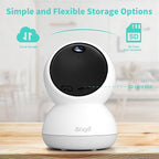 Indoor Camera, 3K HD Indoor Security Camera, 360° Pan/Tilt Pet Camera, 2-Way Audio, Siren, Night Vision, Baby/Pet Monitor with Phone App 2.4G and 5G WiFi, Compatible Alexa and Google Assistant