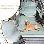 F-color SUV Cargo Liner for Dogs - Heavy Duty Cargo Cover for Mid-Size SUVs | Water Resistant, Bumper Flap, Non-Slip Mat, Car Trunk Dog Car Seat Cover Prevents Scratches Pet Hair Mud Dirt for Sedans Vans