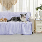 Soft Waterproof Blanket for Bed Couch Sofa, Lilac, 60x80 inches | Liquid Pee Proof Pet Blanket for Dog Puppy Cat, Reversible Sherpa Fleece Blanket for Couch Cover, Furniture Protector