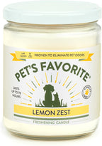 Pet's Favorite Pet Odor Candle, Clean Burning, Long Lasting Scented Candles with a Cotton Wick. (Clean Laundry/Lemon Zest, Pack of 2)
