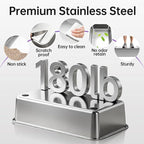 Stainless Steel High Sided XL Cat Litter Box, 2 Pack | High-sided design prevents urine leakage. Non-stick and easy to clean. Includes scoop (Gray)