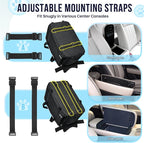 SlowTon Console Dog Car Seat - Portable Center Dog Car Seat for Small Dogs up to 9 lbs, Washable Pet Carseat with Soft Cushion Safe Protection Hooks & Storage Pocket, Black