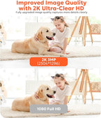 owltron Indoor Security Camera 2K, 2.4GHz WiFi Cameras for Home Security | Baby Monitor Camera with Motion/Cry Detection, Pet & Dog Cam with Phone App, Night Vision, 2-Way Audio, Works with Alexa