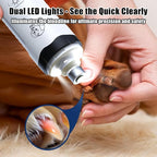 Silent Pets Nail Grinder with 2 Lights and 3 Speeds,Cordless Nail Trimmers | Rechargeable Dog Nail Trimmers,Painless Paws Grooming Pro for Small Medium Large Dogs & Cats (2 Replacement Heads)