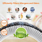 AIRROMI Pets Air Purifier for Home Allergies,Up to 660 ft². HEPA Deodorizing Activated Carbon Filter,With Fragrance Sponge for Better Sleep,Night Light,Pet Dander,Smoke,Odors,Air Cleaner A2002 Pink